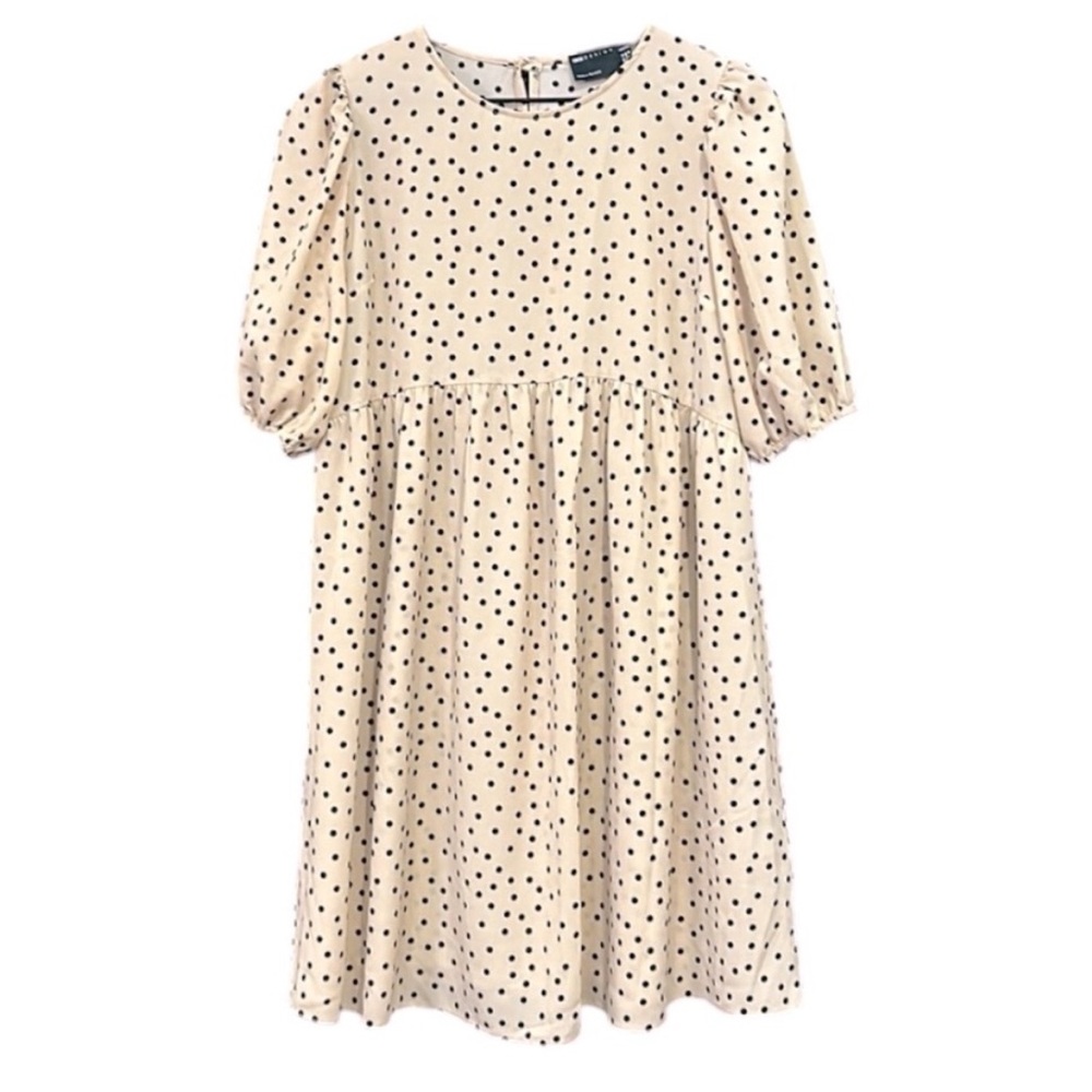 ASOS Maternity Cream Polka Dot Dress size 8